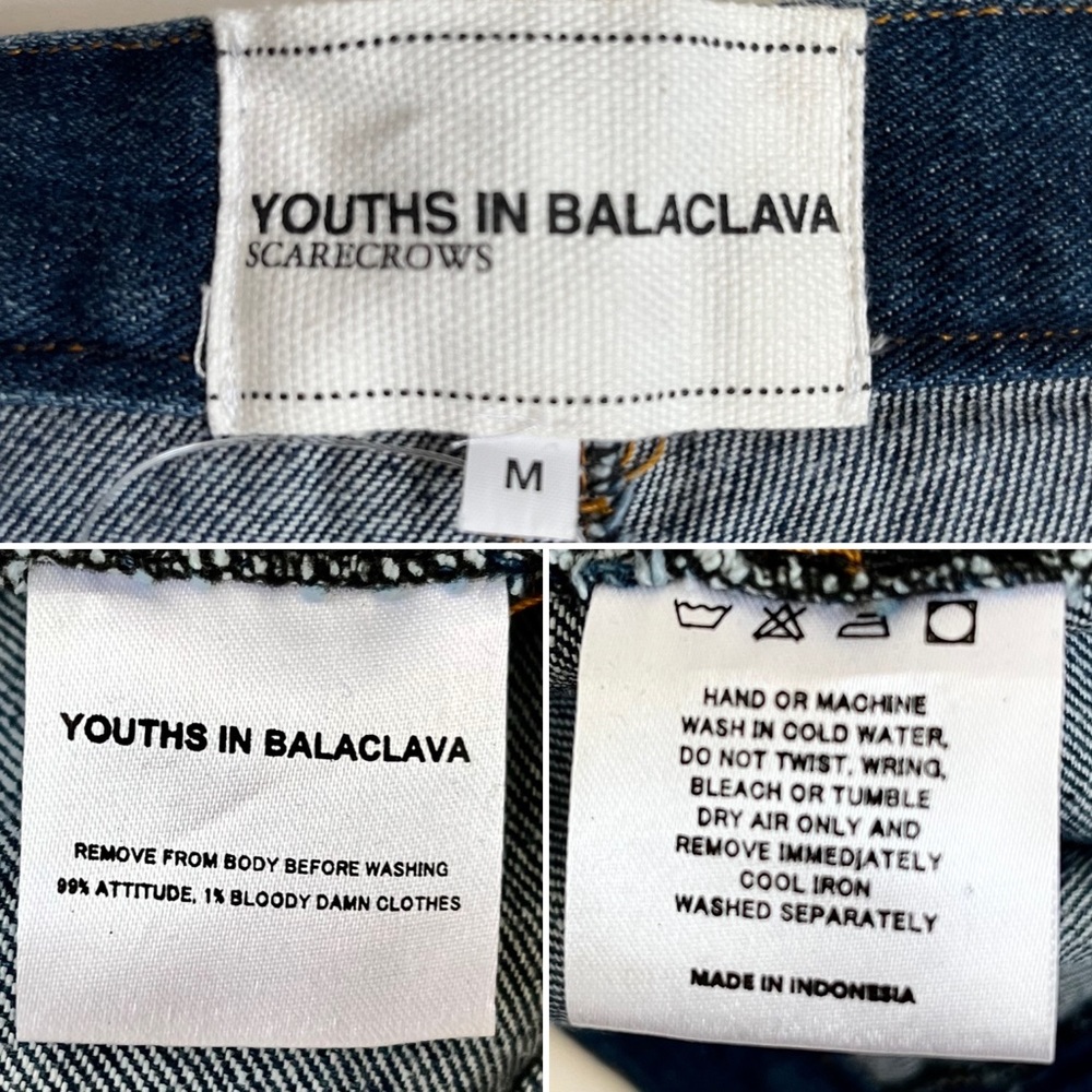 Youths In Balaclava Zip Jeans ,US 28R ,28 Inseam, Non-stretch, Detachable Length - Picture 14 of 14